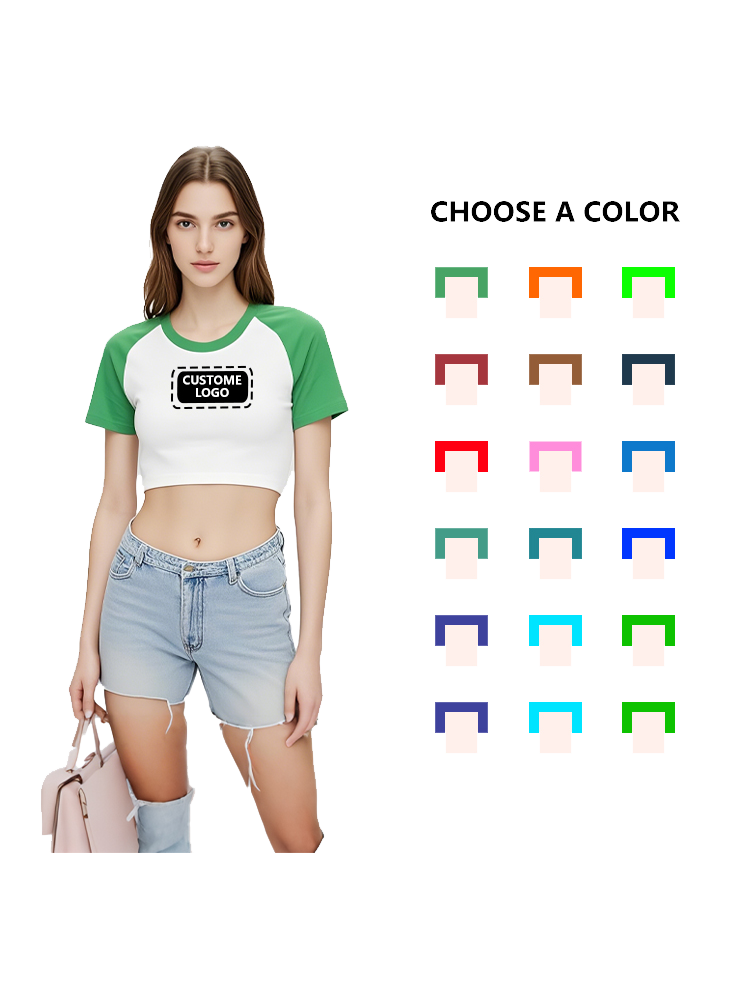 Camiseta curta Y2K para bebês, camiseta sexy feminina, 100% algodão, respirável
