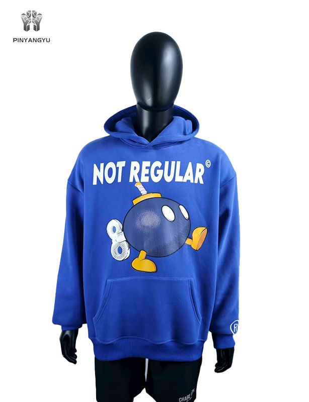 Moletom com capuz com serigrafia e design de logotipo colorido