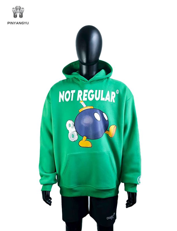 Moletom com capuz com serigrafia e design de logotipo colorido