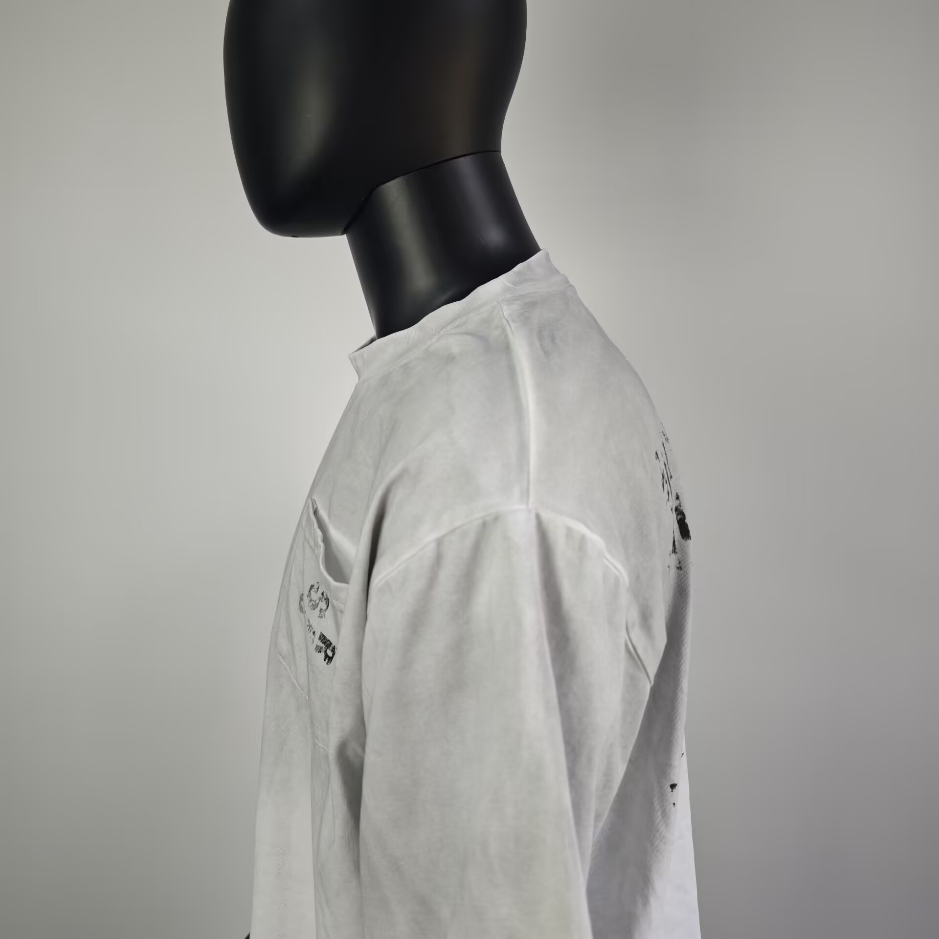 Camiseta masculina grande, em branco, com lavagem ácida, pesada, desbotada pelo sol, curta, quadrada, desgastada, vintage, camisetas para homens