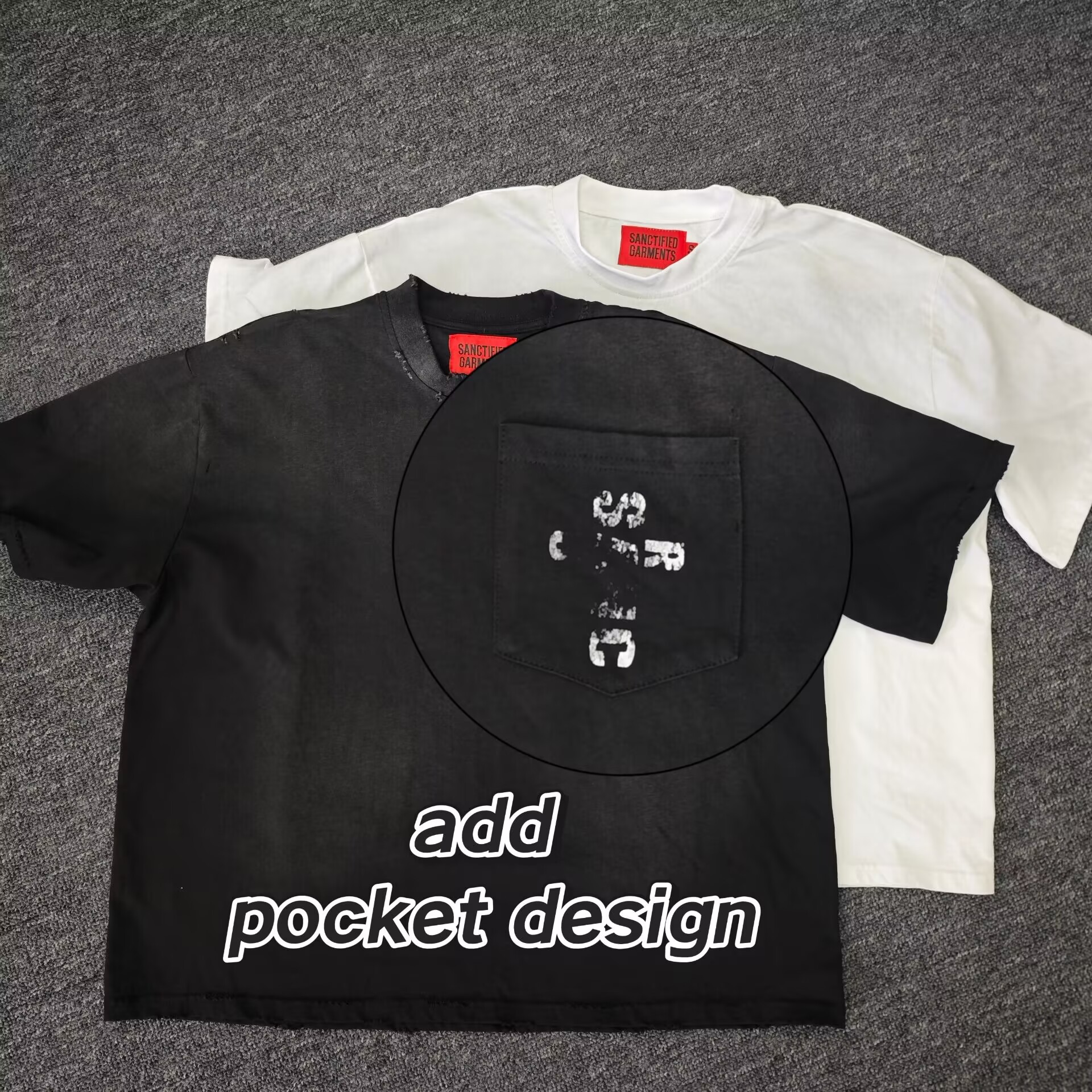 Camiseta masculina grande, em branco, com lavagem ácida, pesada, desbotada pelo sol, curta, quadrada, desgastada, vintage, camisetas para homens
