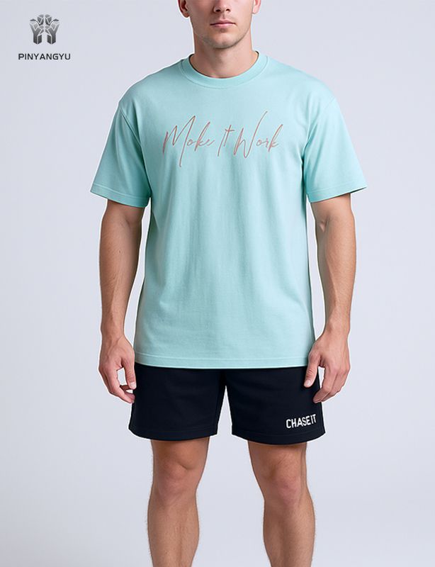 Atacado de impressão em tela de seda dourada, logotipo gráfico, impressão em folha de ouro, camisetas plus size para homens