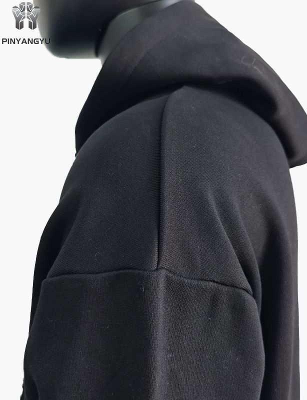 Moletom com capuz e zíper duplo personalizado com bordado de patch