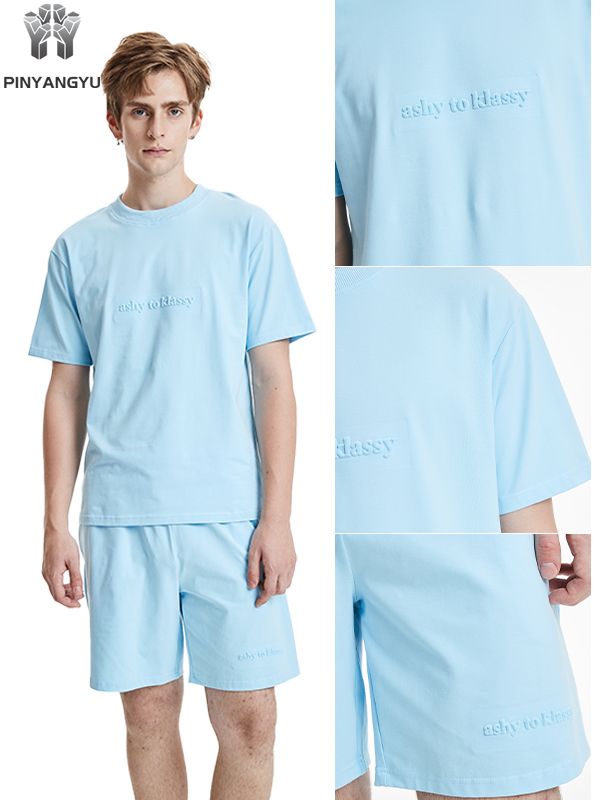 Camiseta multicolorida, solta e respirável, estilos masculinos e femininos podem ser personalizados