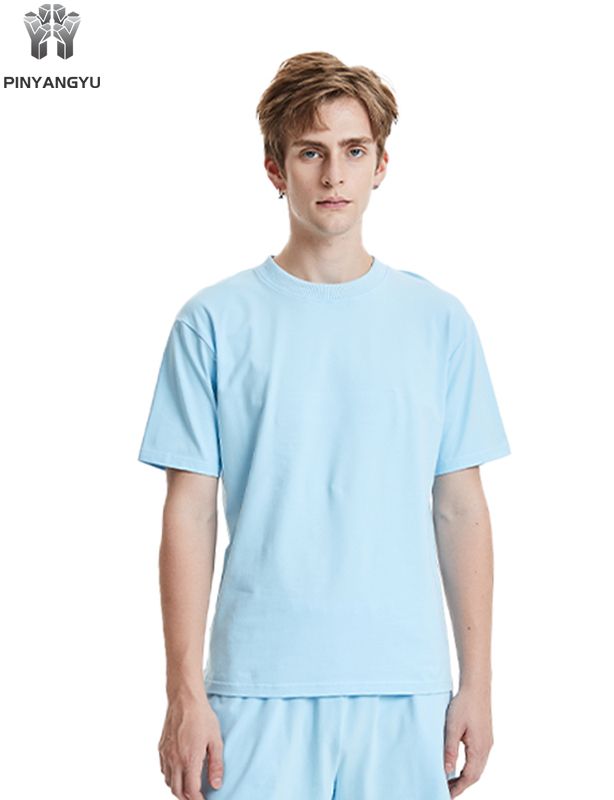 Camiseta multicolorida, solta e respirável, estilos masculinos e femininos podem ser personalizados