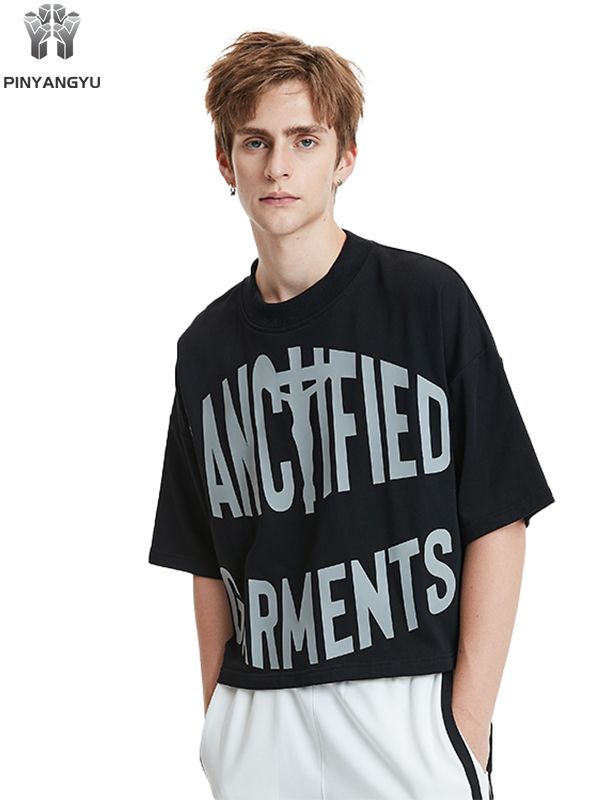 Crop Top Preto - Camiseta de Algodão Macio Personalizada e Personalizada