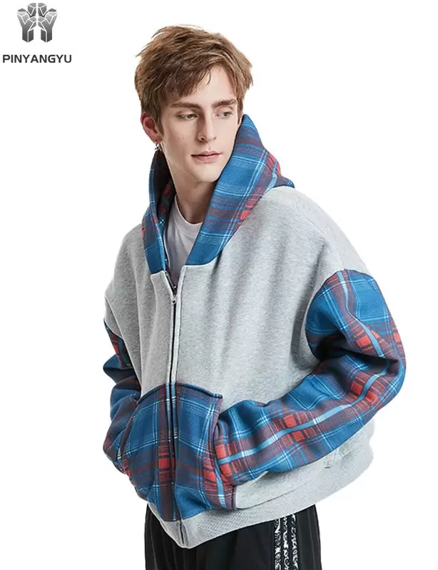 Moletom com zíper e estampa artística Moletom com zíper e estampa artística