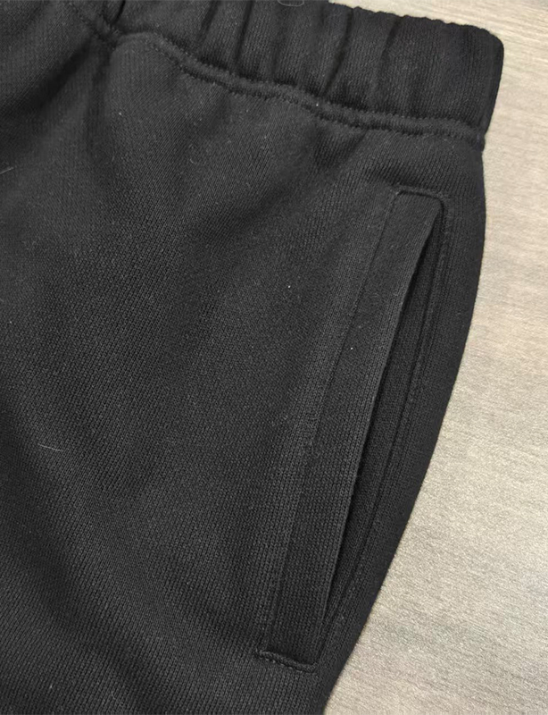 Shorts bordados French Terry masculino &ndash; Shorts macios casuais para uso di&aacute;rio no ver&atilde;o