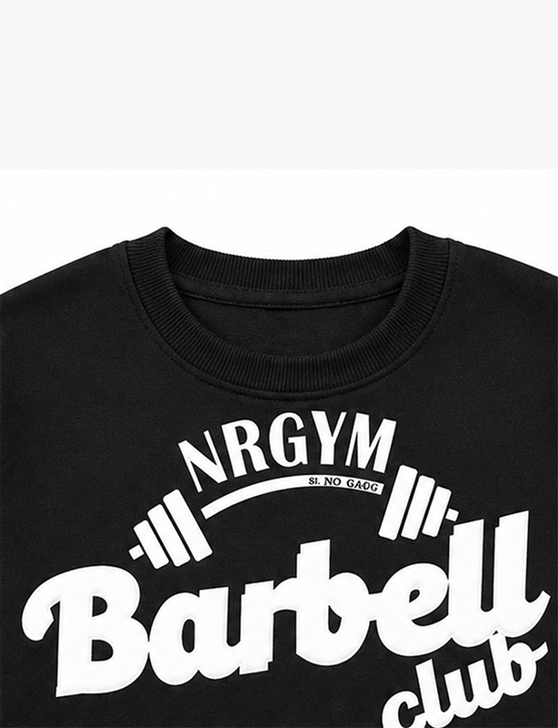 Moletons recortados personalizados com gola redonda &ndash; design moderno de bainha alta e manga comprida em algod&atilde;o puro premium, perfeito para camadas ou estilo streetwear independente